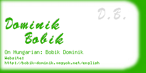 dominik bobik business card